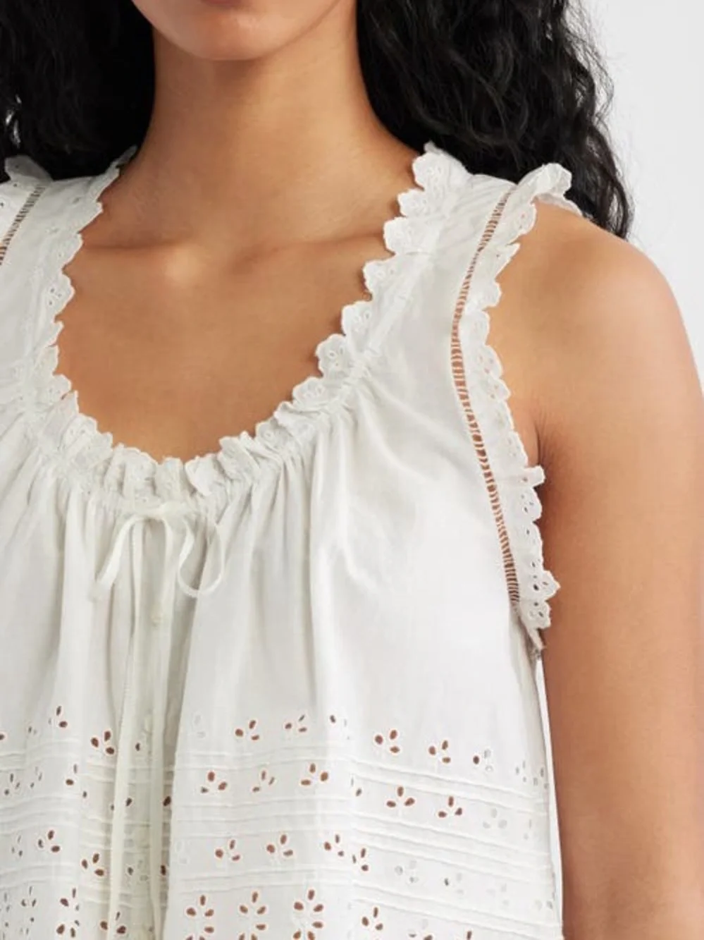 New Doen Toussine Top Salt S - Picture 2 of 5